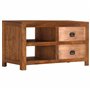 vidaXL Table Basse avec 2 tiroirs 90x40x50 cm Bois Solide de manguier, Table Basse en Bois, Table d'appoint, Table de Chevet, Ta