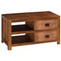 vidaXL Table Basse avec 2 tiroirs 90x40x50 cm Bois Solide de manguier, Table Basse en Bois, Table d'appoint, Table de Chevet, Ta
