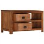 vidaXL Table Basse avec 2 tiroirs 90x40x50 cm Bois Solide de manguier, Table Basse en Bois, Table d'appoint, Table de Chevet, Ta