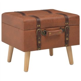 vidaXL Tabouret de Rangement Siège Pouf Coffre de Rangemen Boîte de Stockage Repose-Pied Salon Chambre à Coucher Intérieure Marr