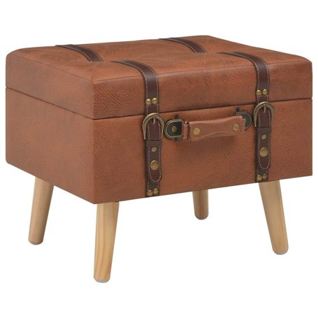 vidaXL Tabouret de Rangement Siège Pouf Coffre de Rangemen Boîte de Stockage Repose-Pied Salon Chambre à Coucher Intérieure Marr