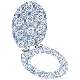 vidaXL Siège WC Couvercle à Fermeture en Douceur Siège de Toilette Cuvette Siège Lunette Abattant Salle de Bains Maison Salle d'