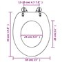 vidaXL Siège WC Couvercle à Fermeture en Douceur Siège de Toilette Cuvette Siège Lunette Abattant Salle de Bains Maison Salle d'