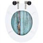 vidaXL Siège WC Couvercle à Fermeture en Douceur Siège de Toilette Cuvette Siège Lunette Abattant Salle de Bains Maison Salle d'