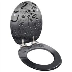 vidaXL Siège WC Couvercle à Fermeture en Douceur Siège de Toilette Cuvette Siège Lunette Abattant Salle de Bains Maison Salle d'