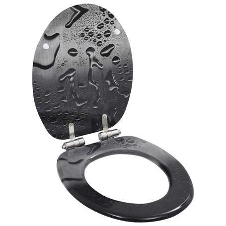 vidaXL Siège WC Couvercle à Fermeture en Douceur Siège de Toilette Cuvette Siège Lunette Abattant Salle de Bains Maison Salle d'