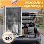 SunJas Barbecue Charbon de Bois INOX Ajustable Barbecue Démontable en Acier Portable BBQ Exterieur Grille sur Pied pour Jardin P