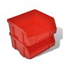 vidaXL Jeu de paniers muraux de Stockage Plastique 30pcs Bleu et Rouge