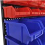 vidaXL Jeu de paniers muraux de Stockage Plastique 30pcs Bleu et Rouge