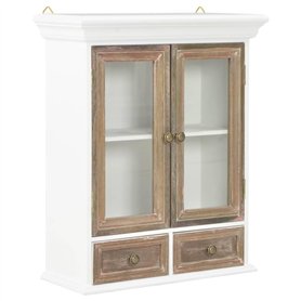 vidaXL Armoire Murale Rangement Stockage Meuble de Salle de Bain Armoire de Toilettes Murale Salon Cuisine Maison 2 Portes Etagè