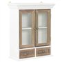 vidaXL Armoire Murale Rangement Stockage Meuble de Salle de Bain Armoire de Toilettes Murale Salon Cuisine Maison 2 Portes Etagè