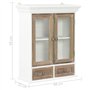 vidaXL Armoire Murale Rangement Stockage Meuble de Salle de Bain Armoire de Toilettes Murale Salon Cuisine Maison 2 Portes Etagè