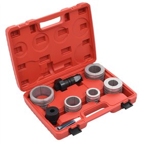 vidaXL Kit d'Expandeur de Tuyau 8 pcs Tuyau d’Echappement Voiture Garage Acier