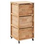 vidaXL Armoire de Salle de Bains Meuble de Rangement avec 4 roulettes Armoire de Rangement Salon Couloir Maison Intérieur Bois d