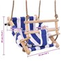 vidaXL BalanÃƒ§oire pour bÃƒbÃƒ avec Ceinture de sÃƒcuritÃƒ Coton Bois Bleu