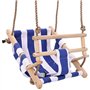 vidaXL BalanÃƒ§oire pour bÃƒbÃƒ avec Ceinture de sÃƒcuritÃƒ Coton Bois Bleu