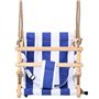 vidaXL BalanÃƒ§oire pour bÃƒbÃƒ avec Ceinture de sÃƒcuritÃƒ Coton Bois Bleu