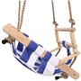 vidaXL BalanÃƒ§oire pour bÃƒbÃƒ avec Ceinture de sÃƒcuritÃƒ Coton Bois Bleu