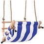 vidaXL BalanÃƒ§oire pour bÃƒbÃƒ avec Ceinture de sÃƒcuritÃƒ Coton Bois Bleu