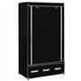 vidaXL Armoire à 3 tiroirs en Tissu Noir 87 x 49 x 159 cm