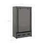 vidaXL Armoire à 3 tiroirs en Tissu Gris 87 x 49 x 159 cm
