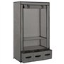 vidaXL Armoire à 3 tiroirs en Tissu Gris 87 x 49 x 159 cm