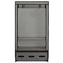 vidaXL Armoire à 3 tiroirs en Tissu Gris 87 x 49 x 159 cm