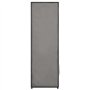 vidaXL Armoire à 3 tiroirs en Tissu Gris 87 x 49 x 159 cm