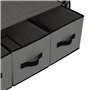 vidaXL Armoire à 3 tiroirs en Tissu Gris 87 x 49 x 159 cm