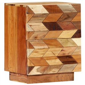 vidaXL Table de Chevet Bois de Récupération Massif Armoire de Chevet Table de Nuit Commode Bout de Canapé Chambre à Coucher Mais