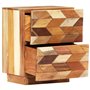 vidaXL Table de Chevet Bois de Récupération Massif Armoire de Chevet Table de Nuit Commode Bout de Canapé Chambre à Coucher Mais