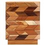 vidaXL Table de Chevet Bois de Récupération Massif Armoire de Chevet Table de Nuit Commode Bout de Canapé Chambre à Coucher Mais