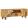 vidaXL Meuble TV Sculpté à la Main Bois de Récupération Armoire Basse Multimédia Stéréo Armoire Stéréo Salon Salle de Séjour Int