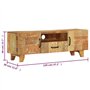 vidaXL Meuble TV Sculpté à la Main Bois de Récupération Armoire Basse Multimédia Stéréo Armoire Stéréo Salon Salle de Séjour Int