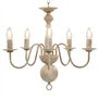 vidaXL Lustre Antique 5 Ampoules Lampe Suspendue Eclairage Luminaire Chandelier de Plafond Salon Salle à Manger Chambre Maison I