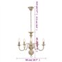vidaXL Lustre Antique 5 Ampoules Lampe Suspendue Eclairage Luminaire Chandelier de Plafond Salon Salle à Manger Chambre Maison I