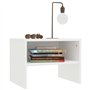 vidaXL 2X Tables de Chevet Table de Canapé Table de Nuit avec Un Compartiment Ouvert Salon Chambre à Coucher Blanc 40x30x30 cm A