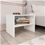 vidaXL 2X Tables de Chevet Table de Canapé Table de Nuit avec Un Compartiment Ouvert Salon Chambre à Coucher Blanc 40x30x30 cm A