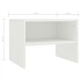 vidaXL 2X Tables de Chevet Table de Canapé Table de Nuit avec Un Compartiment Ouvert Salon Chambre à Coucher Blanc 40x30x30 cm A