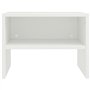 vidaXL 2X Tables de Chevet Table de Canapé Table de Nuit avec Un Compartiment Ouvert Salon Chambre à Coucher Blanc 40x30x30 cm A