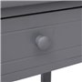 vidaXL Table de Chevet Table de Nuit Armoire de Chevet avec 1 Tiroir et 1 Etagère Chambre à Coucher Gris 40x29x42 cm Bois de Pau