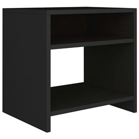 vidaXL Table de Chevet, Armoire de Lit, Table de Nuit, Meuble de Chambre à Coucher Maison Intérieur, Moderne, Noir Bois d’Ingéni