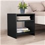 vidaXL Table de Chevet, Armoire de Lit, Table de Nuit, Meuble de Chambre à Coucher Maison Intérieur, Moderne, Noir Bois d’Ingéni