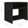 vidaXL Table de Chevet, Armoire de Lit, Table de Nuit, Meuble de Chambre à Coucher Maison Intérieur, Moderne, Noir Bois d’Ingéni