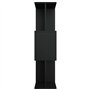 vidaXL Bibliothèque Séparateur de Pièce Etagère à Livres Cloison de Séparation Meuble de Rangement Salon Chambre Bureau Noir Agg