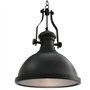 vidaXL Plafonnier Noir Rond E27