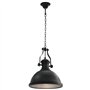 vidaXL Plafonnier Noir Rond E27