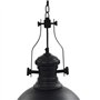 vidaXL Plafonnier Noir Rond E27
