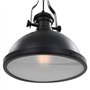 vidaXL Plafonnier Noir Rond E27