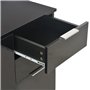 vidaXL Buffet Commode Armoire de Rangement avec 2 Tiroirs et 2 Portes Chambre à Coucher Salon Salle de Séjour Maison Noir Brilla